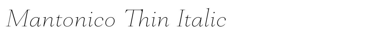 Mantonico Thin Italic